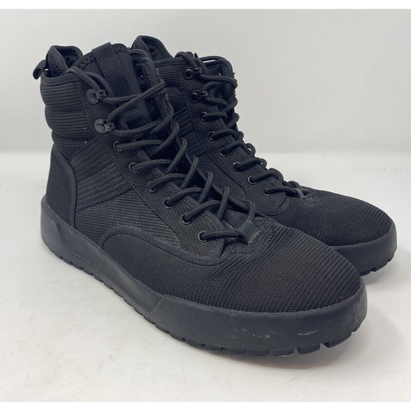 Zara Other - ZARA Mens Combat Ankle Boots Size EU 44 US 10 Lace Up 5103/002/040 Black Fabric